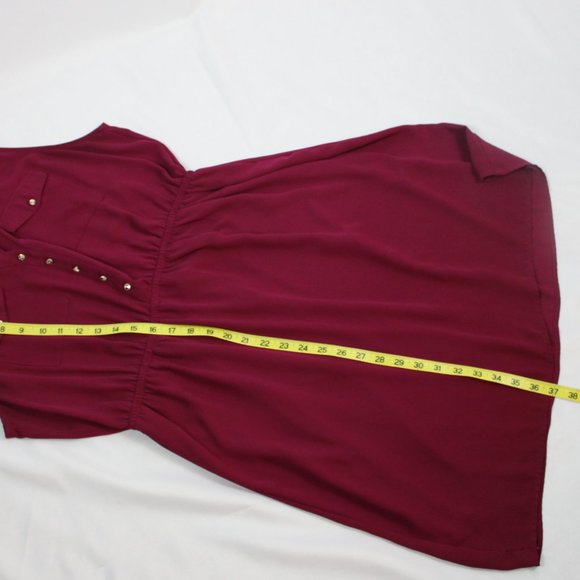 BURGUNDY CARLALITE DRESS - Picture 8 of 10
